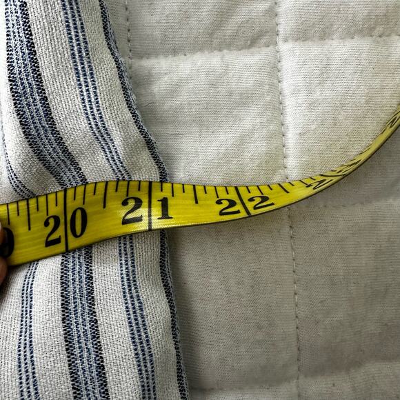 TOMMY BAHAMA Womens Dress Small Blue Ticking Stripe Off Shoulder Beach Summer - Picture 8 of 9